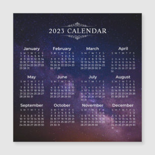 Magnétique Élégant Calendrier 2023 sur Voie Lactée   Carte ma
