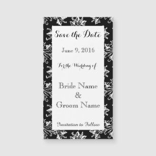Magnétique Enregistrer la date Damask Pattern Carte magnétiqu