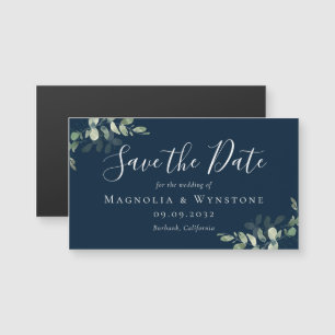 Magnétique Eucalyptus Mariage Enregistrer La Date Carte Magné
