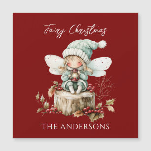 Magnétique Fairy Merry Christmas Magnifique Carte de Noël