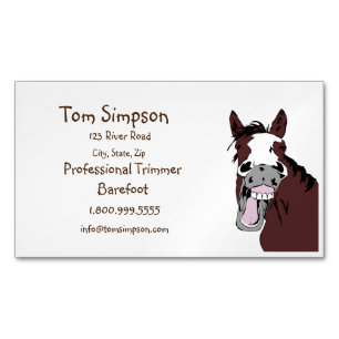 Magnétique Farrier Trimmer Happy Horse Carte de visite