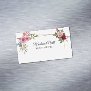 Magnétique Fleur radieuse   Carte de visite floral