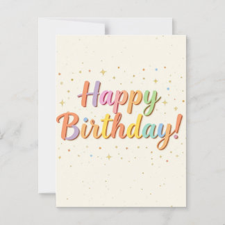 Magnétique Happy Birthday Invitation Card 