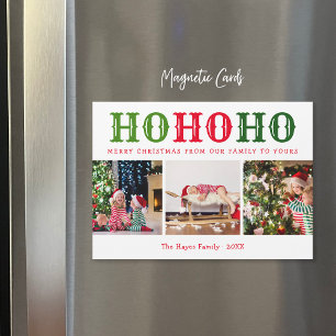 Magnétique Ho Ho Ho   3 Photo Collecte Carte de vacances magn