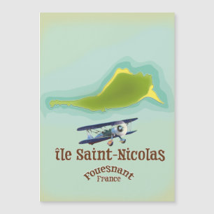 Magnétique île Saint-Nicolas Fouesnant France carte