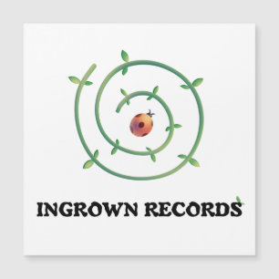 Magnétique Ingrown Records Ladybug Spiral Grande Carte Magnét