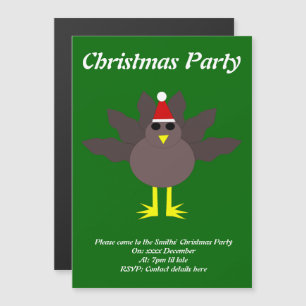 Magnétique Invitation de la fête personnalisée de Noël mignon