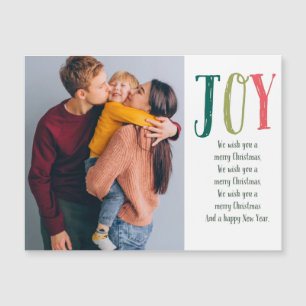Magnétique Joie Carte de Noël avec Carol