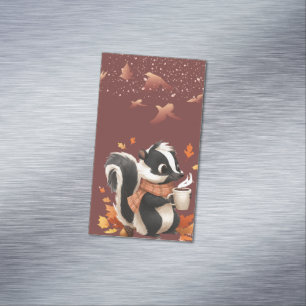 Magnétique Jolie carte de visite pliée de Skunk d'Automne - A