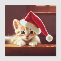 Joyeuse carte Noël Kitten