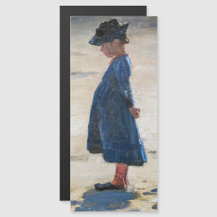 Magnétique Kroyer - Petite fille sur Skagen Beach Carte magné