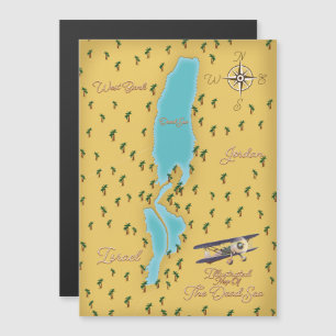 Magnétique La carte ancienne de la mer Morte