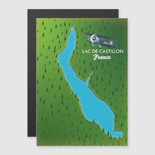 Magnétique Lac de Castillon carte de France