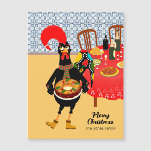 Magnétique Le Rooster portugais adore la carte King Cake