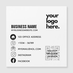 Magnétique Logo de conception de Carte de visite d'entreprise