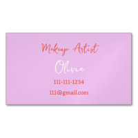MAKEUP ARTISTE CARTE DE VISITE ROSE ET ROUGE
