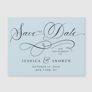 Magnétique Mariage élégant Enregistrer la date Carte magnétiq