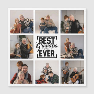 Magnétique Meilleur Grand-Père Ever 8 Photo Collage Carte mag