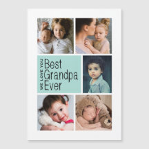 Meilleur Grand-Père Jamais Photo Collage Carte mag