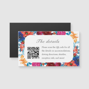 Magnétique Mexique Fiesta Flower Détails Mariage Carte à puce