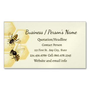 Magnétique Miel Apiary Business Carte de visite personnalisé