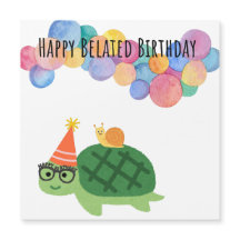 Mignonne escargot et tortue Drôle Carte Anniversai