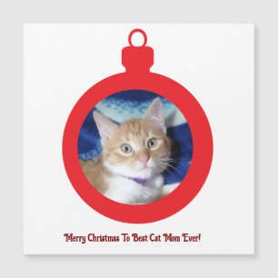 Magnétique Noël, Meilleure Maman de Chat Ever , Carte magnéti