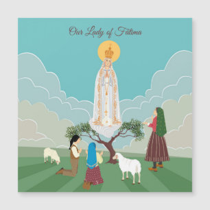 Magnétique Notre-Dame de Fatima et la carte des trois bergers