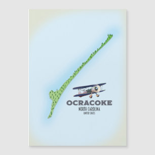 Magnétique Ocracoke Caroline du Nord États-Unis carte