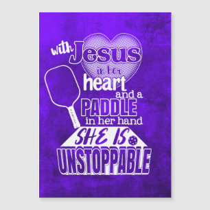 Magnétique Paddle-ball féminin et carte Jesus Card