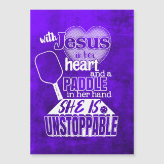 Magnétique Paddle-ball féminin et carte Jesus Card