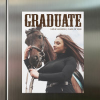 Photo de remise des diplômes de cowgirl Carte magn