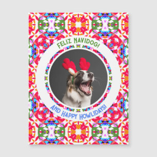 Magnétique Photo personnalisée Chien de Noël Maman Papa Carte