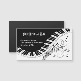 Magnétique Piano Clavier Musique Design Carte de visite magné