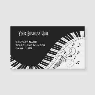 Magnétique Piano Keyboard Music Design Carte de visite