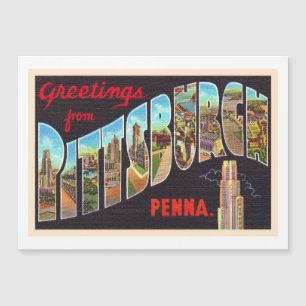 Magnétique Pittsburgh Pennsylvania PA Grande lettre carte pos