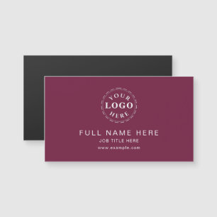 Magnétique Profonde Mulberry Clean Design Carte de visite mag