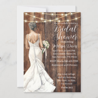 Magnétique Psalm 91:2 Bridal Shower Invitation