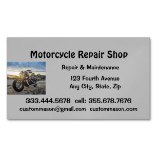 Magnétique Réparation et service de moto Carte de visite