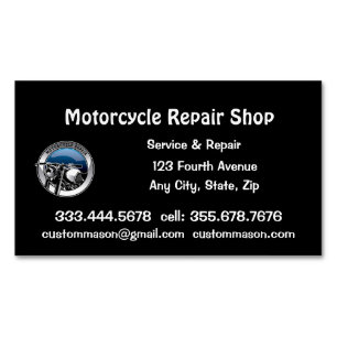 Magnétique Réparation et service de moto Carte de visite