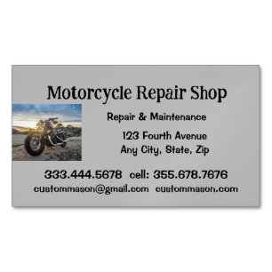 Magnétique Réparation et service de moto Carte de visite