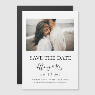Magnétique Simple Élégant Enregistrer La Date Invitation Magn