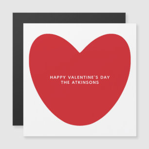 Magnétique Simple mignon coeur rouge personnalisé Carte Saint