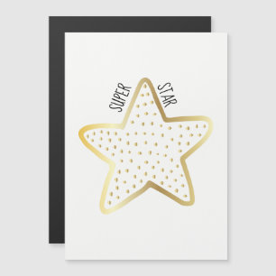 Magnétique Super Star Félicitations Gold Star Carte magnétiqu