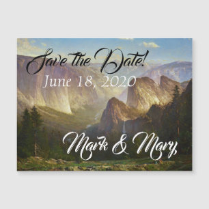 Magnétique Yosemite Domes Falls Enregistrer la date Carte mag