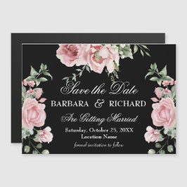*Magnetisch Elegante Florale Hochzeit Save the Dat Magnetkarte