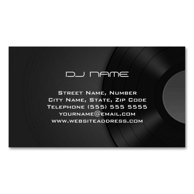 Magnetische DJ-Visitenkarte Magnetische Visitenkarte (Vorderseite)