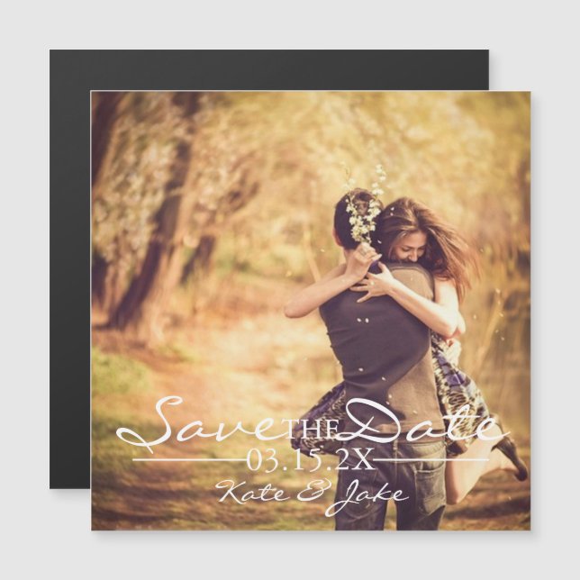 Magnetische Einladung - Foto Save the Date (Vorne/Hinten)