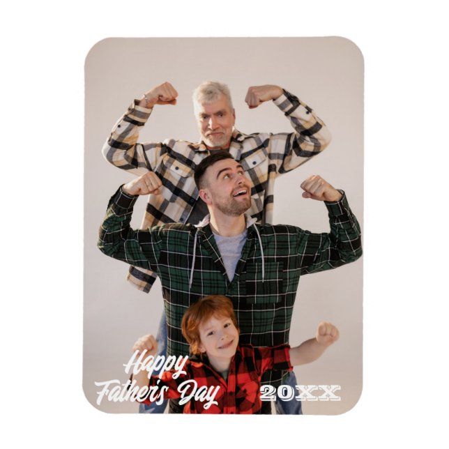 Magnetische Familienfotorahmen | Vatertag-Foto Magnet (Vertikal)