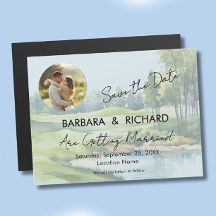 MAGNETISCHE Foto-Golf-Themen-Hochzeit - Save the D Magnetkarte